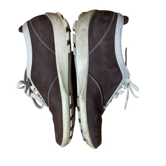 Zegna Sport Oxford Sneaker Shoes Made In Italy Mens 7.5 Brown Cream Lace Up - Picture 5 of 9